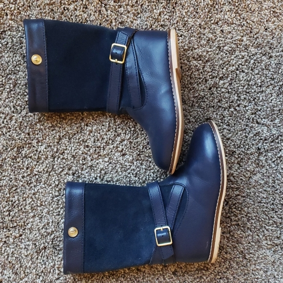 Janie and Jack Navy Kids Boots - Picture 1 of 5